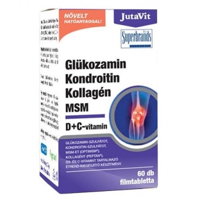 JutaVit Glükozamin + Kondroitin + Kollagén + MSM + D+C filmtabletta 60 db